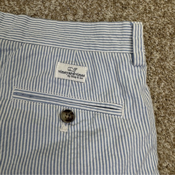 Vineyard Vines Seersucker Men's Blue Striped Breaker Shorts Size 30 - Picture 9 of 14